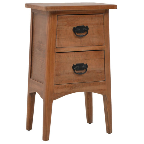 ZNTS Bedside Cabinet Solid Fir Wood 40x29x68 cm Brown 246123