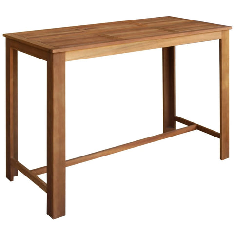 ZNTS Bar Table Solid Acacia Wood 150x70x105 cm 246665