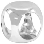 ZNTS Side Table Casted Aluminium 35x35x35 cm Silver 246515
