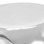 ZNTS Side Table Casted Aluminium 35x35x35 cm Silver 246515