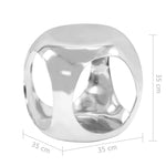 ZNTS Side Table Casted Aluminium 35x35x35 cm Silver 246515