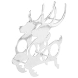 ZNTS Wine Rack Solid Aluminium 33x14x54 cm Silver 246520