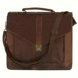 ZNTS Briefcase Real Leather Brown 133300