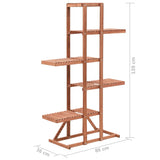 ZNTS Plant Stand Cedar Wood 86x36x139 cm 246432