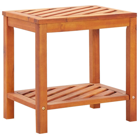 ZNTS Side Table Solid Acacia Wood 45x33x45 cm 44067