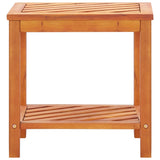 ZNTS Side Table Solid Acacia Wood 45x33x45 cm 44067