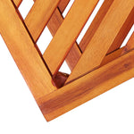 ZNTS Side Table Solid Acacia Wood 45x33x45 cm 44067