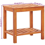 ZNTS Side Table Solid Acacia Wood 45x33x45 cm 44067