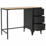 ZNTS Single Pedestal Desk Solid Firwood and Steel 100x50x76 cm 246421