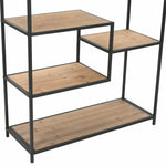 ZNTS Bookcase Solid Firwood and Steel 90.5x35x180 cm 246427