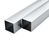 ZNTS 6 pcs Aluminium Tubes Square Box Section 2m 30x30x2mm 143172