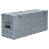 ZNTS Aluminium Box 90.5x35x40 cm Silver 142940