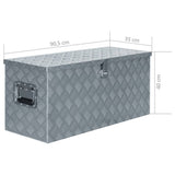 ZNTS Aluminium Box 90.5x35x40 cm Silver 142940