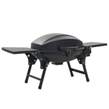 ZNTS Portable Gas BBQ Grill with Cooking Zone Black 44276