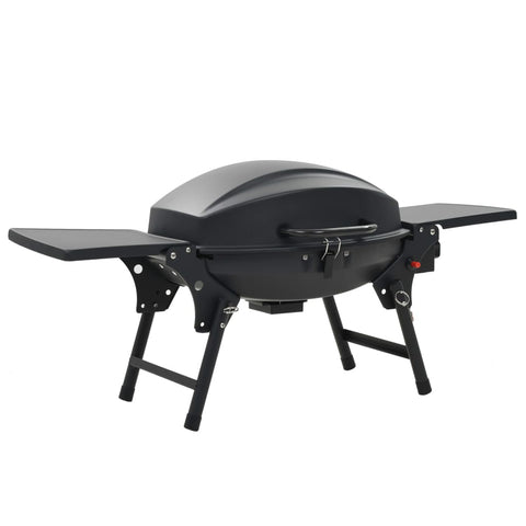 ZNTS Portable Gas BBQ Grill with Cooking Zone Black 44276