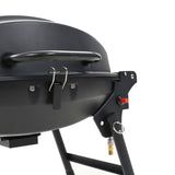ZNTS Portable Gas BBQ Grill with Cooking Zone Black 44276