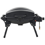 ZNTS Portable Gas BBQ Grill with Cooking Zone Black 44276