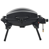 ZNTS Portable Gas BBQ Grill with Cooking Zone Black 44276
