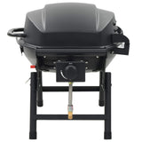 ZNTS Portable Gas BBQ Grill with Cooking Zone Black 44276