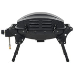 ZNTS Portable Gas BBQ Grill with Cooking Zone Black 44276