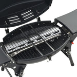 ZNTS Portable Gas BBQ Grill with Cooking Zone Black 44276