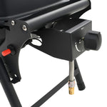 ZNTS Portable Gas BBQ Grill with Cooking Zone Black 44276