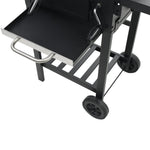 ZNTS Charcoal-Fueled BBQ Grill with Bottom Shelf Black 44280