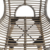 ZNTS Dining Chairs 4 pcs Brown Natural Rattan 246854
