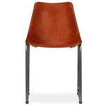 ZNTS Dining Chairs 4 pcs Brown Real Leather 275256