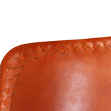 ZNTS Dining Chairs 4 pcs Brown Real Leather 275256
