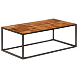 ZNTS Coffee Table 110x60x40 cm Solid Acacia Wood and Steel 246678