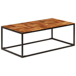 ZNTS Coffee Table 110x60x40 cm Solid Acacia Wood and Steel 246678