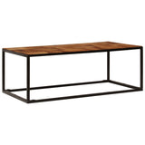 ZNTS Coffee Table 110x60x40 cm Solid Acacia Wood and Steel 246678