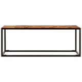 ZNTS Coffee Table 110x60x40 cm Solid Acacia Wood and Steel 246678