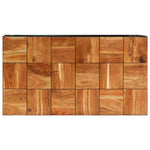 ZNTS Coffee Table 110x60x40 cm Solid Acacia Wood and Steel 246678