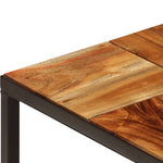 ZNTS Coffee Table 110x60x40 cm Solid Acacia Wood and Steel 246678