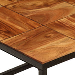 ZNTS Coffee Table 110x60x40 cm Solid Acacia Wood and Steel 246678