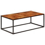 ZNTS Coffee Table 110x60x40 cm Solid Acacia Wood and Steel 246678