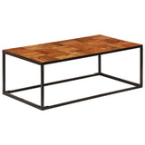 ZNTS Coffee Table 110x60x40 cm Solid Acacia Wood and Steel 246678