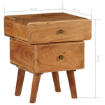 ZNTS Nightstand Solid Acacia Wood 40x35x49 cm 246695