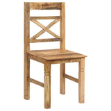 ZNTS Dining Chairs 2 pcs Solid Mango Wood 246708