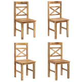 ZNTS Dining Chairs 4 pcs Solid Mango Wood 246709