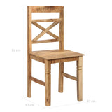 ZNTS Dining Chairs 4 pcs Solid Mango Wood 246709