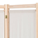 ZNTS 5-Panel Room Divider Cream 200x170x4 cm Fabric 247106