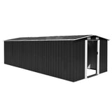 ZNTS Garden Shed 257x580x181 cm Metal Anthracite 143354