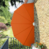 ZNTS Collapsible Terrace Side Awning Terracotta 200 cm 44580