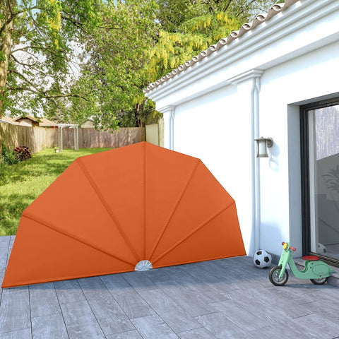 ZNTS Collapsible Terrace Side Awning Terracotta 200 cm 44580