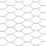 ZNTS Chicken Wire Fence Steel with PVC Coating 25x1.2 m Grey 143284