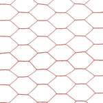 ZNTS Chicken Wire Fence Steel with PVC Coating 25x1.2 m Red 143308