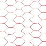 ZNTS Chicken Wire Fence Steel with PVC Coating 25x1.2 m Red 143311